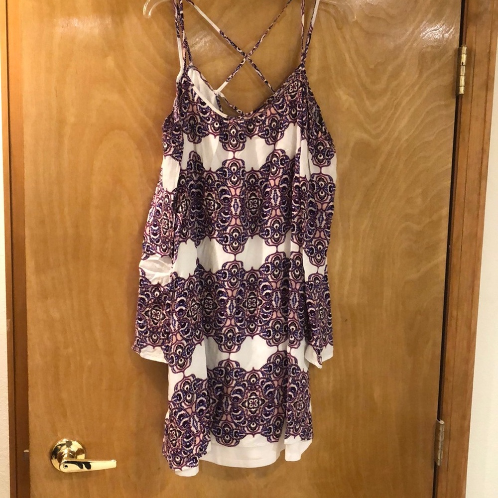 Charlotte Russe purple and white dress